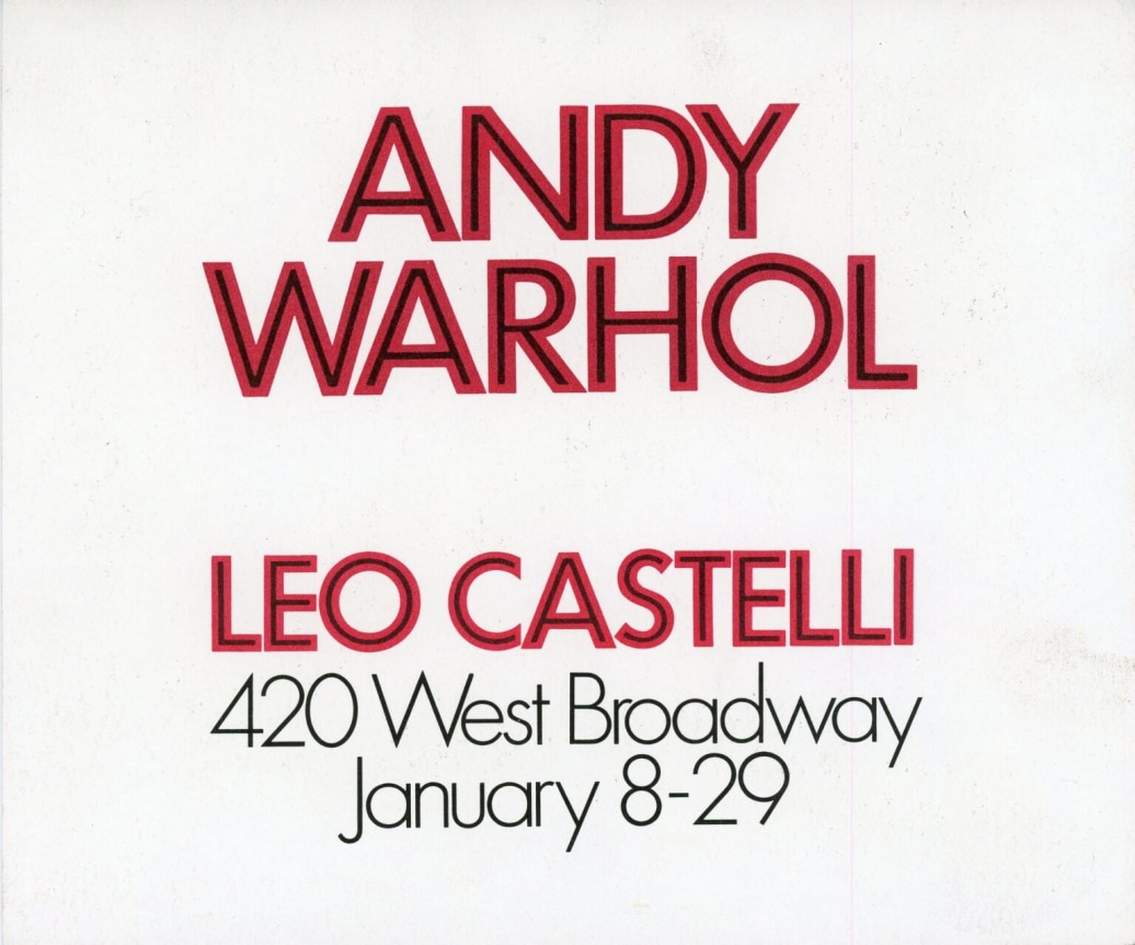 Exhibition Announcement (back),&nbsp;Andy Warhol