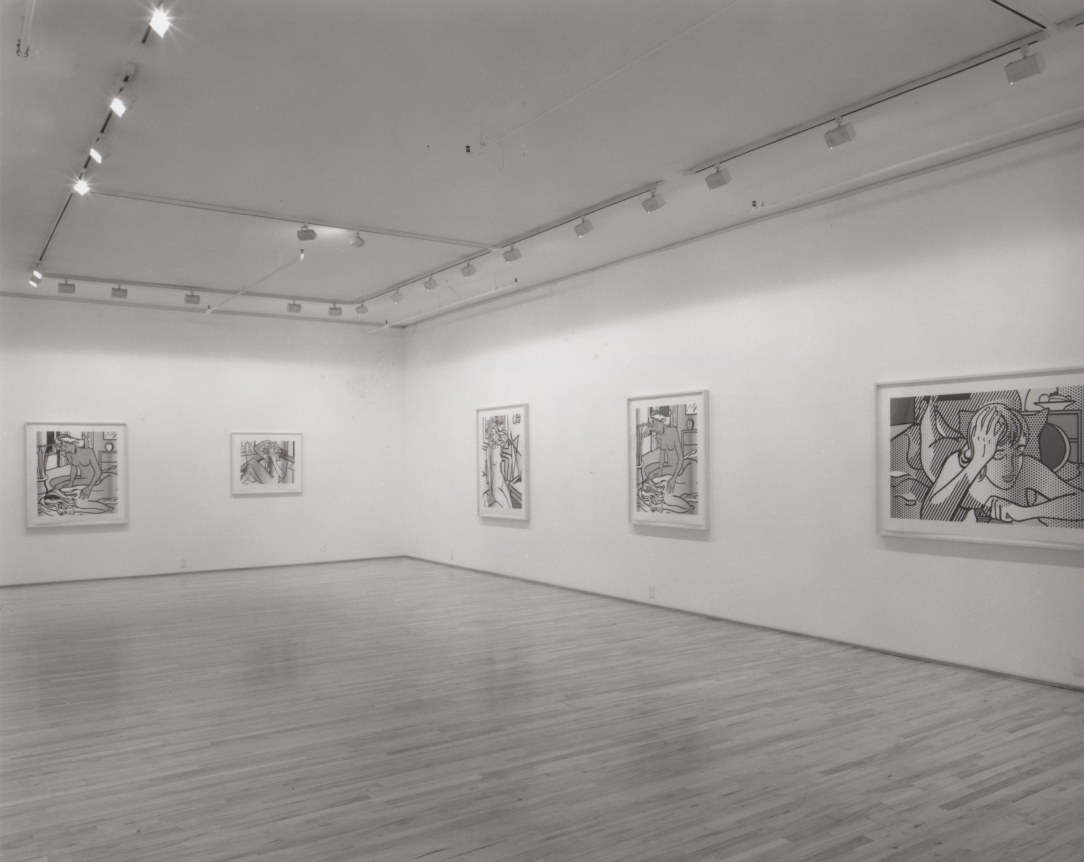 Installation view, Roy Lichtenstein: Nudes, 9 Color Relief Prints, 578 BROADWAY