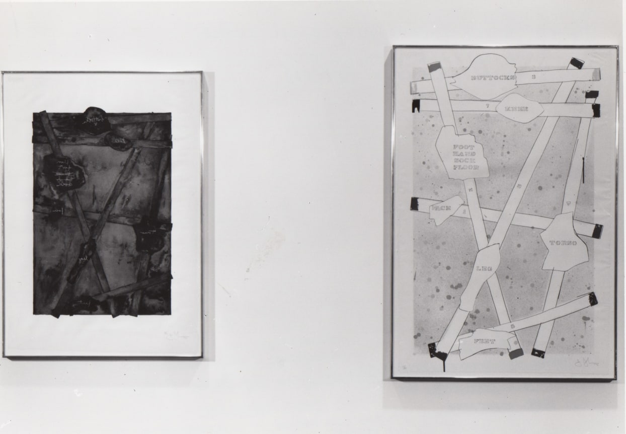 Installation view, Jasper Johns: Four Panel Prints, 4 EAST 77