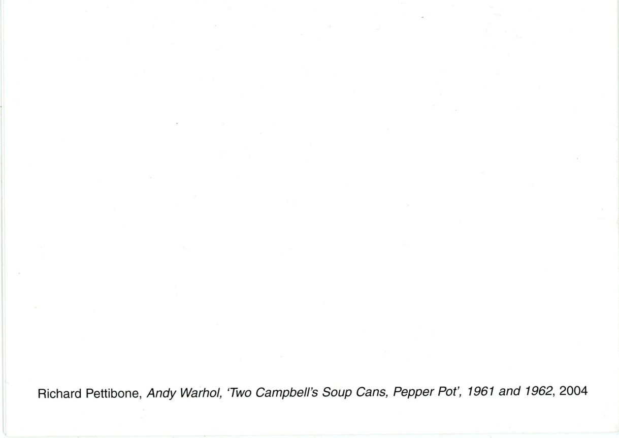 Exhibition Announcement (back),&nbsp;Richard Pettibone