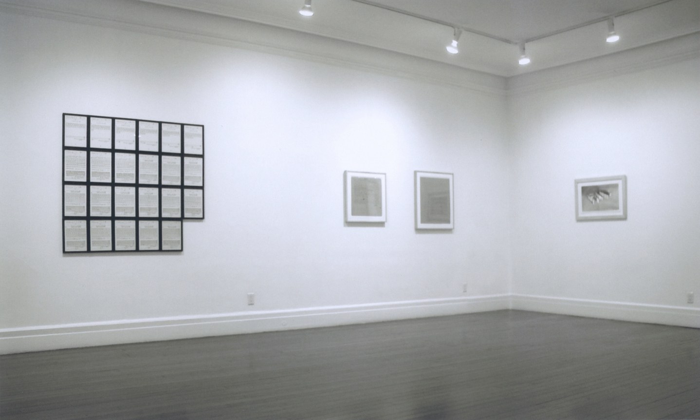 Installation view, Text Drawings, 18 EAST 77