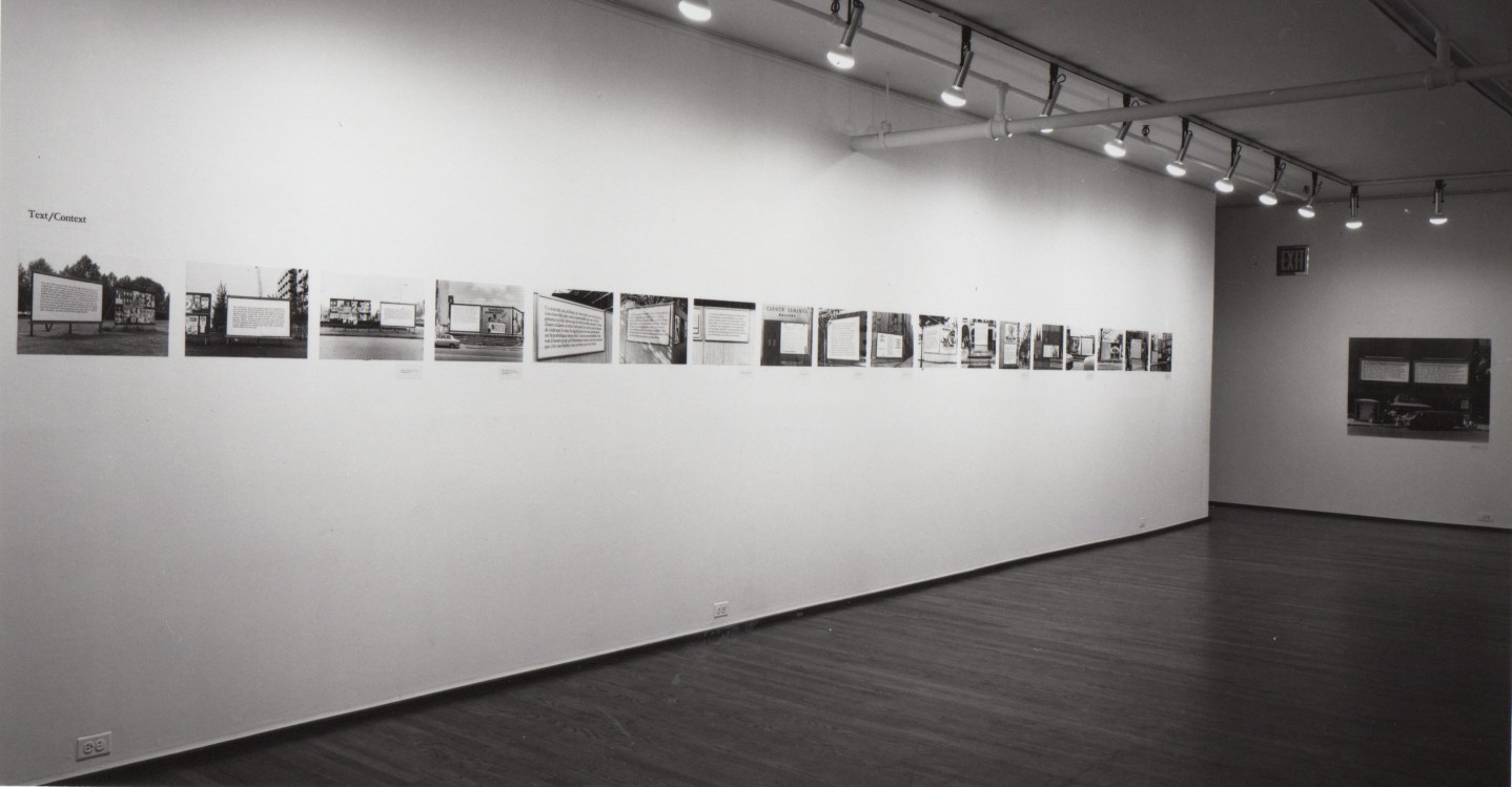 Installation view, Joseph Kosuth: Fragments, 420 WEST BROADWAY