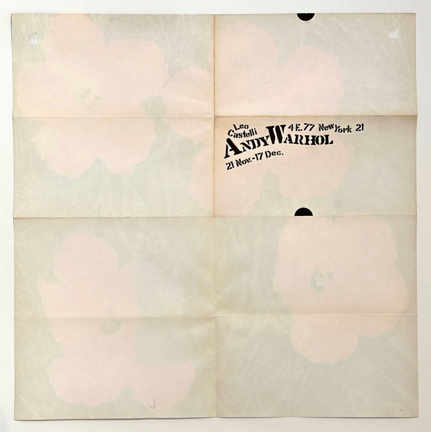 Exhibition Announcement,&nbsp;Andy Warhol (unfolded)