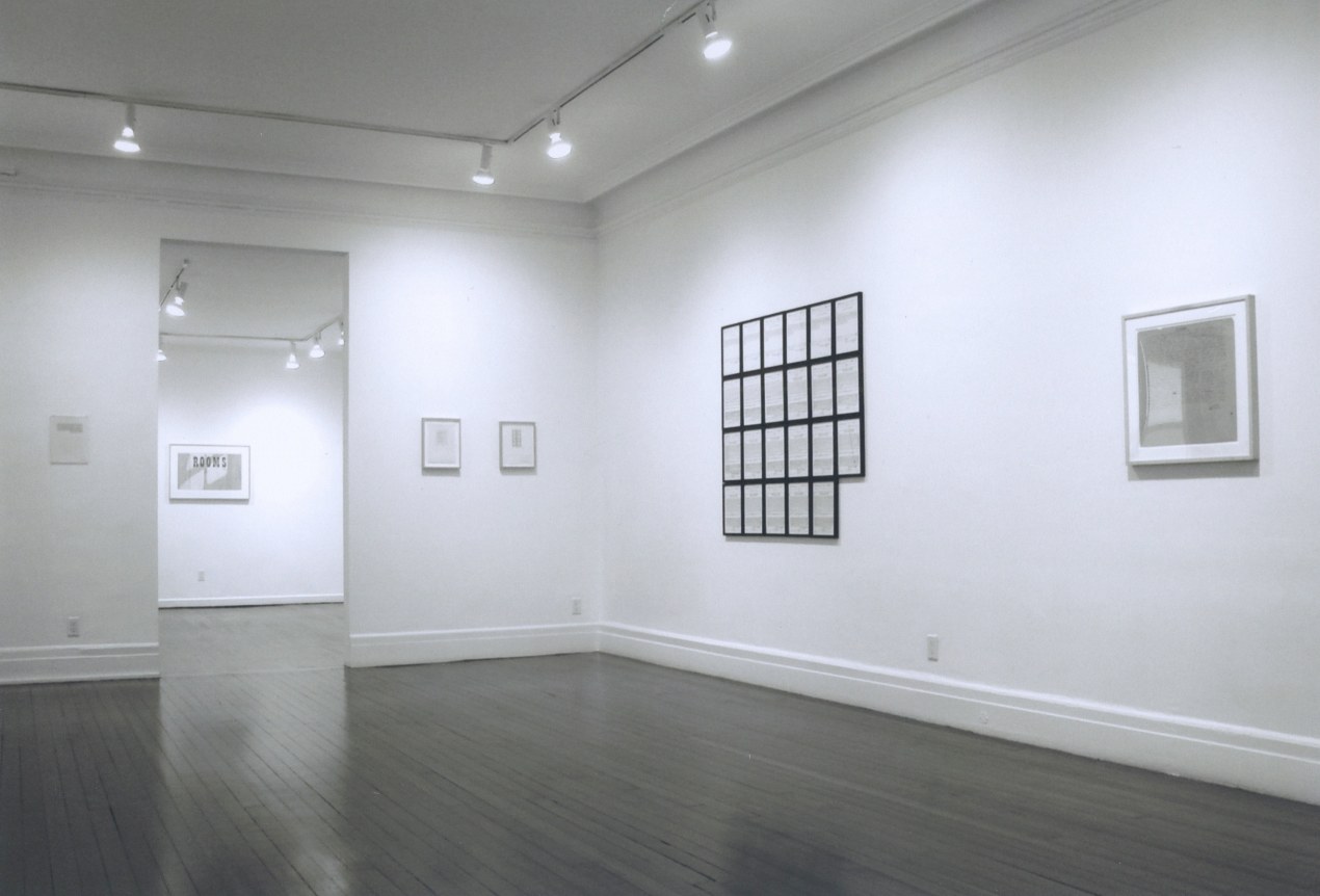 Installation view, Text Drawings, 18 EAST 77