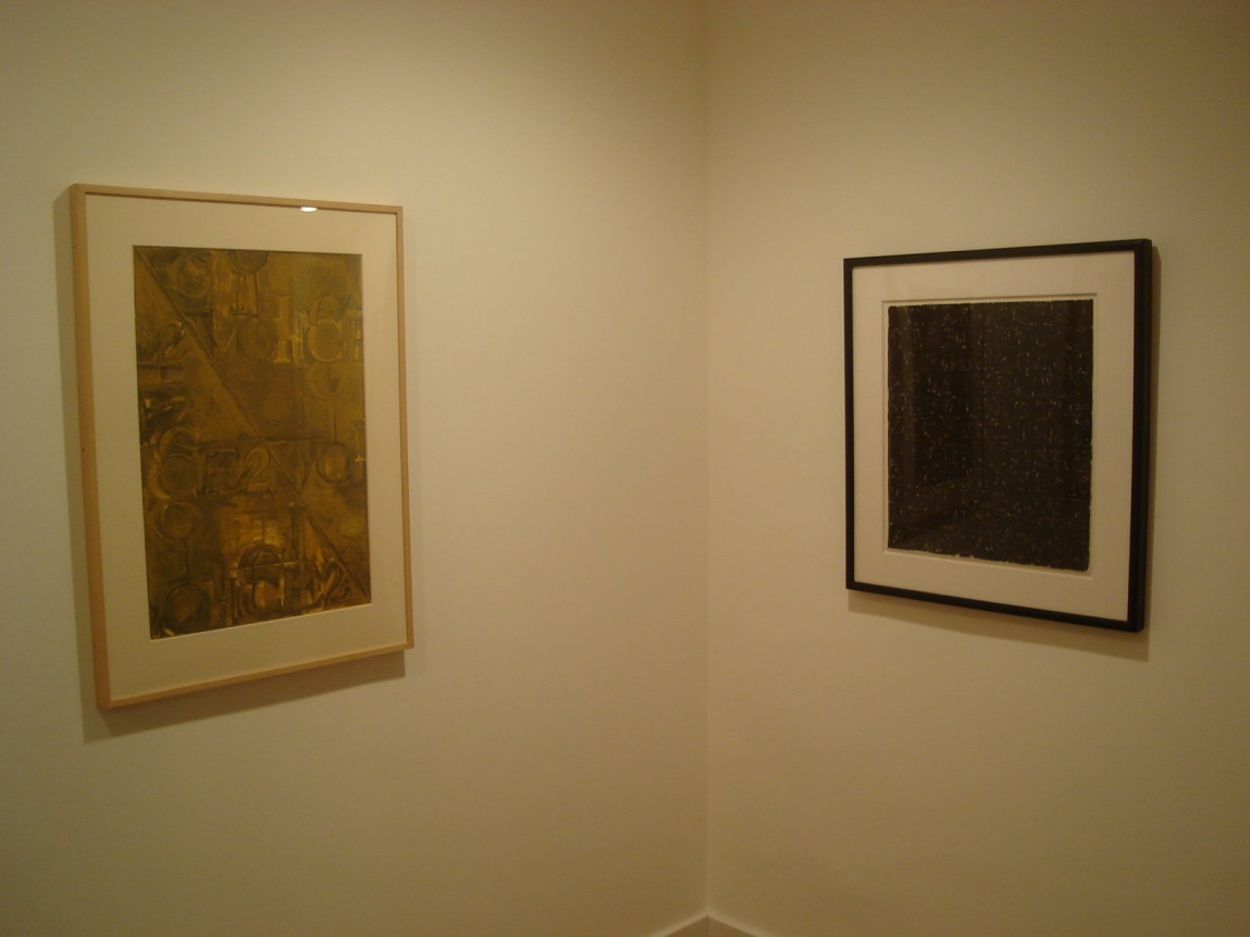 Installation view, Jasper Johns: Drawing Over, 18 EAST 77