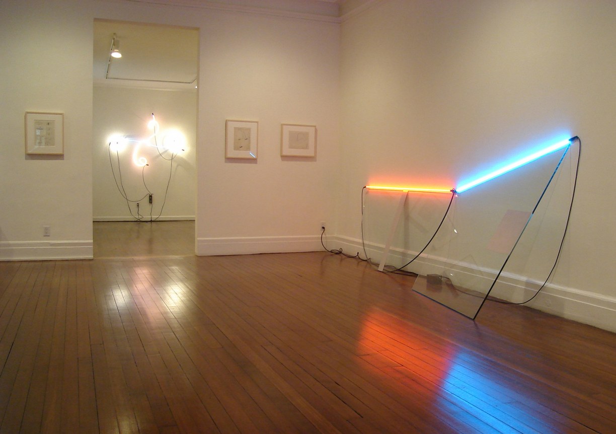Installation view, Keith Sonnier: Early Sculpture and Drawing, 18 EAST 77