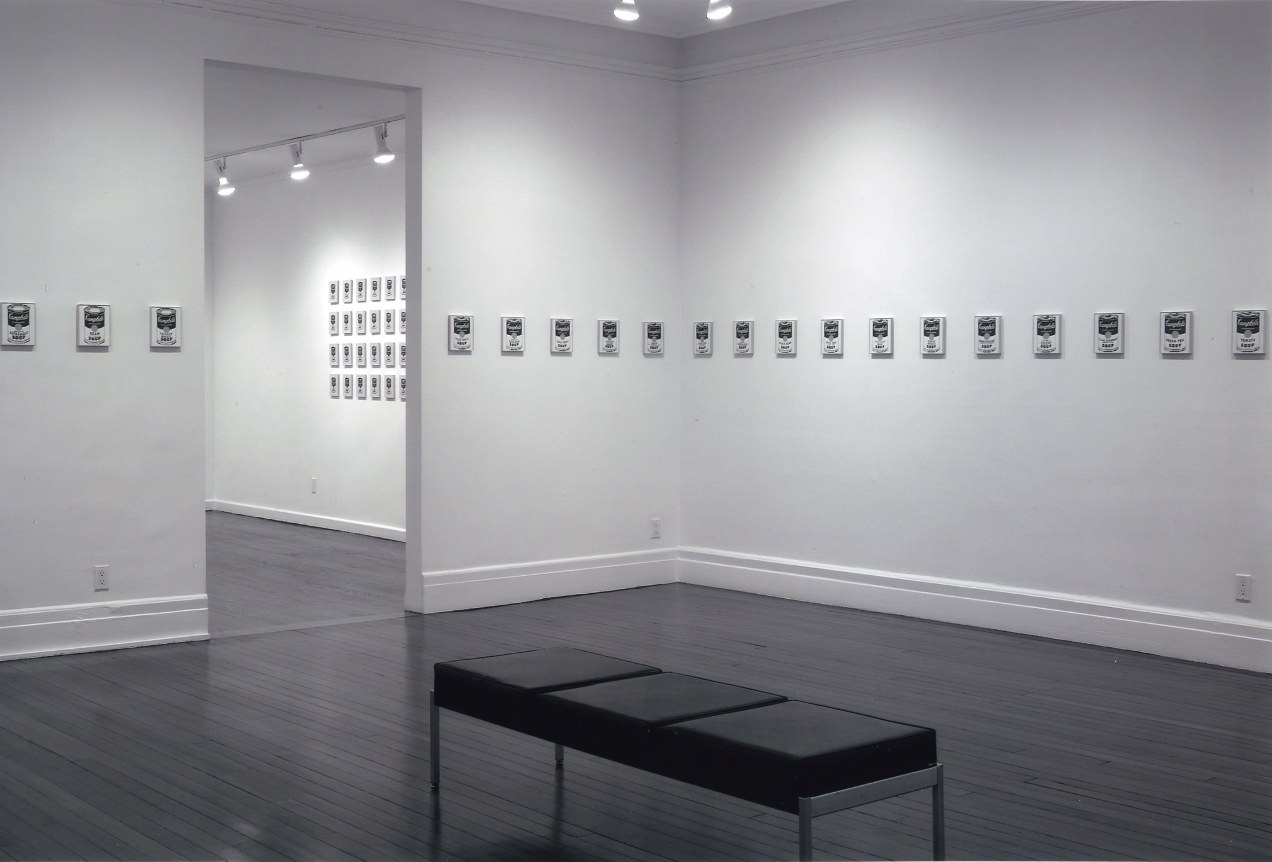 Installation views, Richard Pettibone: Sixty-four Campbell's Soup Cans, 18 EAST 77