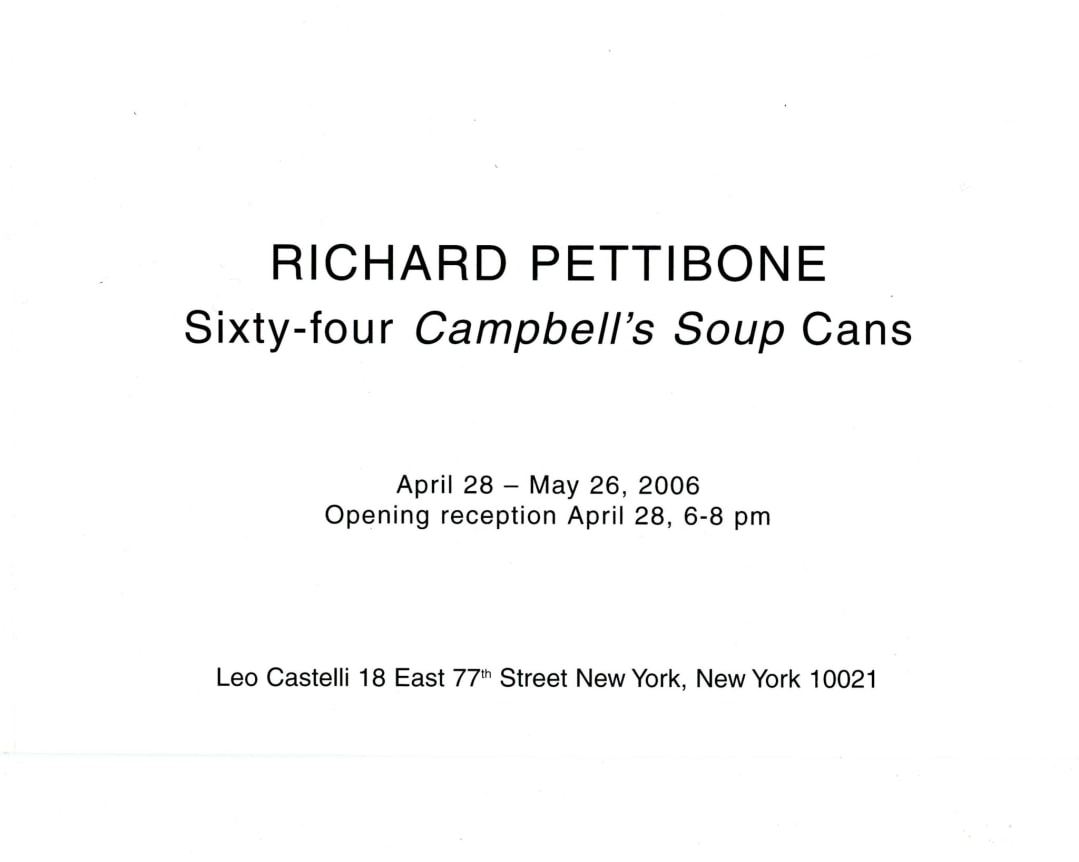Exhibition Announcement (inside),&nbsp;Richard Pettibone