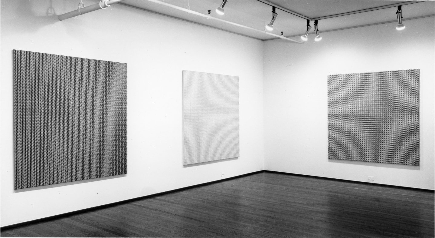 Peter Young Hommage to Agnes Martin Exhibitions Castelli Gallery