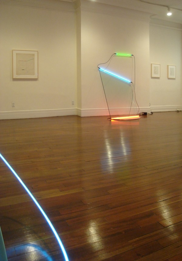Installation view, Keith Sonnier: Early Sculpture and Drawing, 18 EAST 77