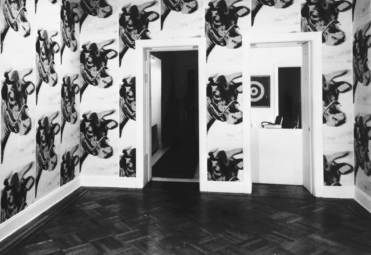 Installation view, Andy Warhol: Wallpaper &amp; Clouds, 4 EAST 77