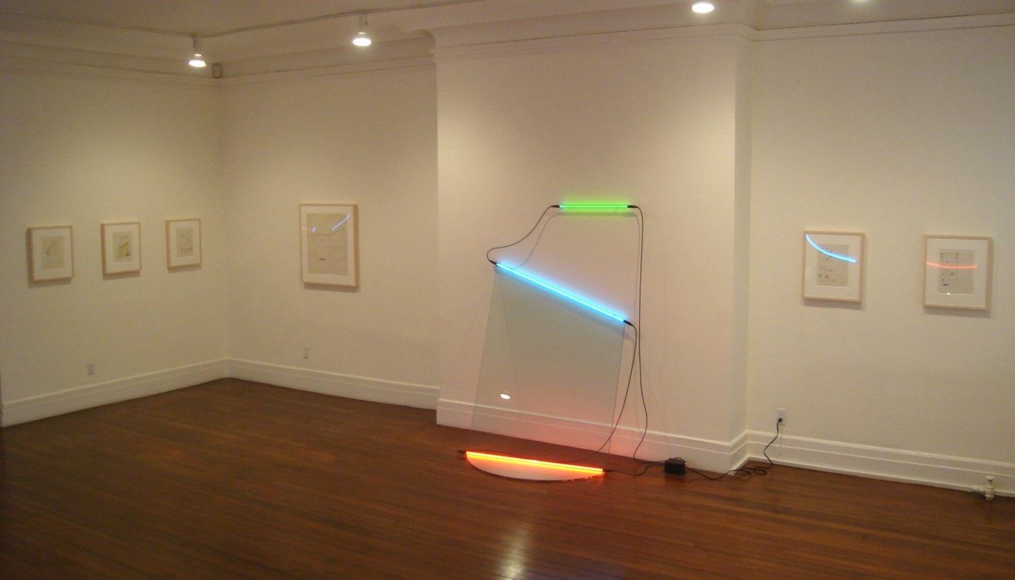 Installation view, Keith Sonnier: Early Sculpture and Drawing, 18 EAST 77