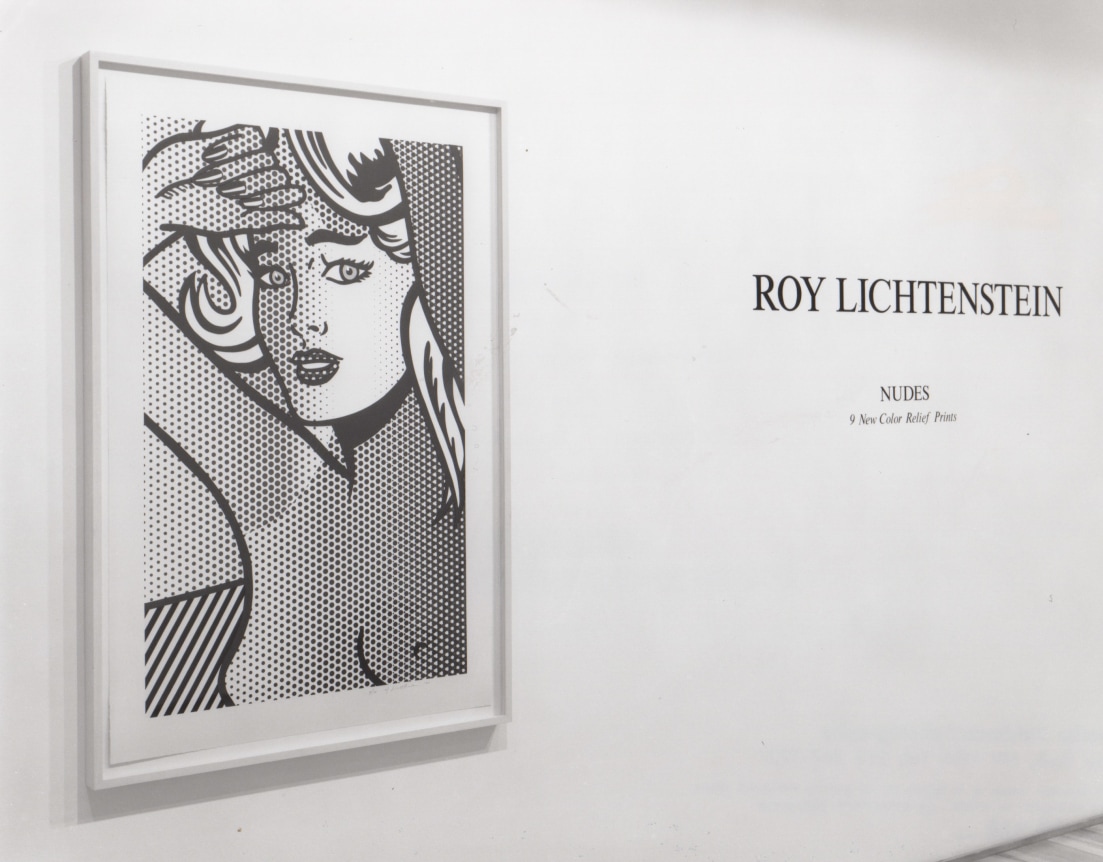 Installation view, Roy Lichtenstein: Nudes, 9 Color Relief Prints, 578 BROADWAY