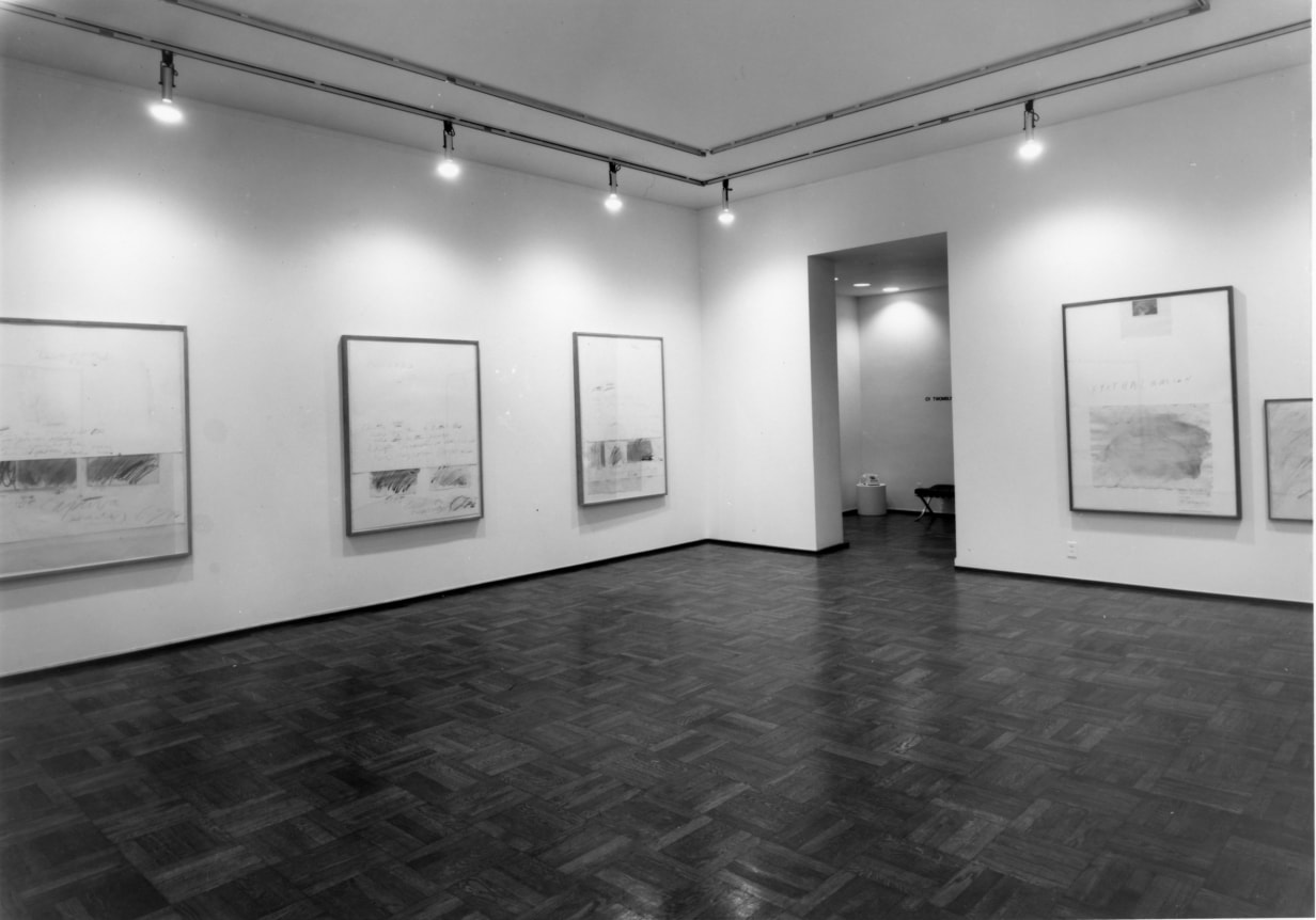 Installation view, Cy Twombly: Watercolors, 4 EAST 77