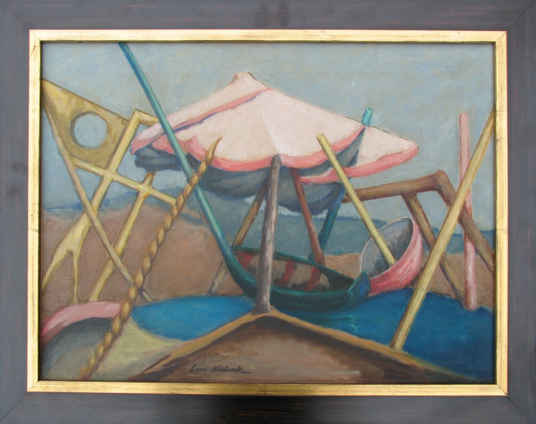 Frame of Beach Scene by Louis Wolchonok.