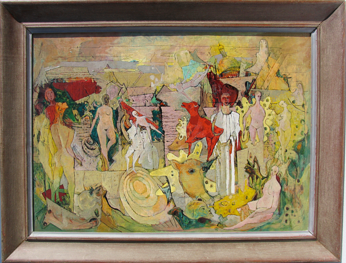 Frame of &quot;Ancient Revel&quot; by Wesley Lea.