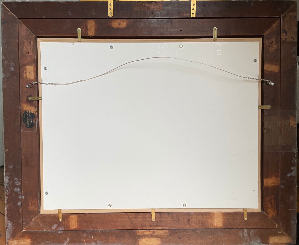 Image of overall verso of &quot;River Scene&quot; painting by Edward Dufner.