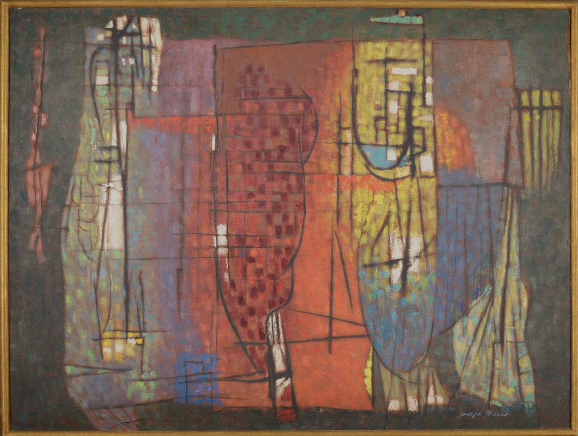 Frame on &quot;Transition&quot; abstract oil painting by Joseph Meert.