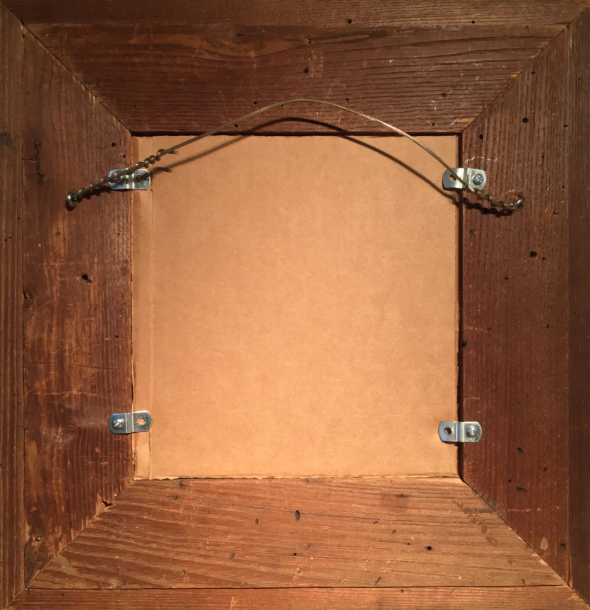 Verso image of untitled red abstract painting by Jimmy Ernst