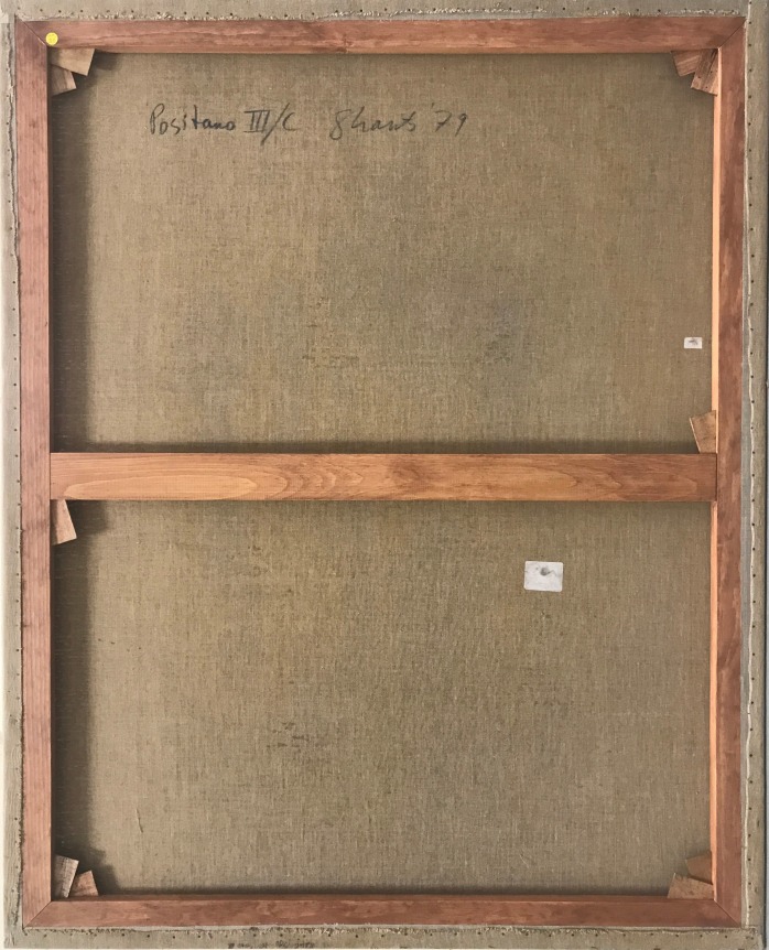 Image of verso of Positano III/C painting by Paul Sharits.