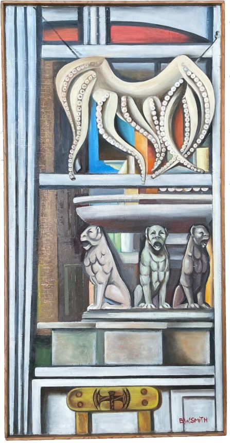 Frame view of &quot;Reflections of Crete&quot; by Beatrice Wose Smith.