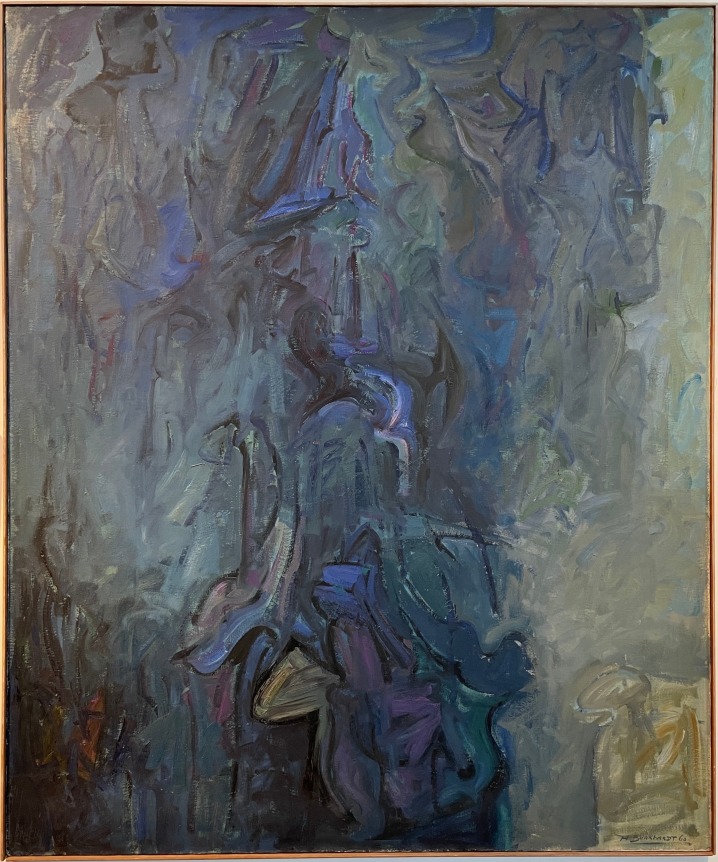 Image of frame View of untitled (Bells of San Miguel de Allende) painting by Hans Burkhardt.