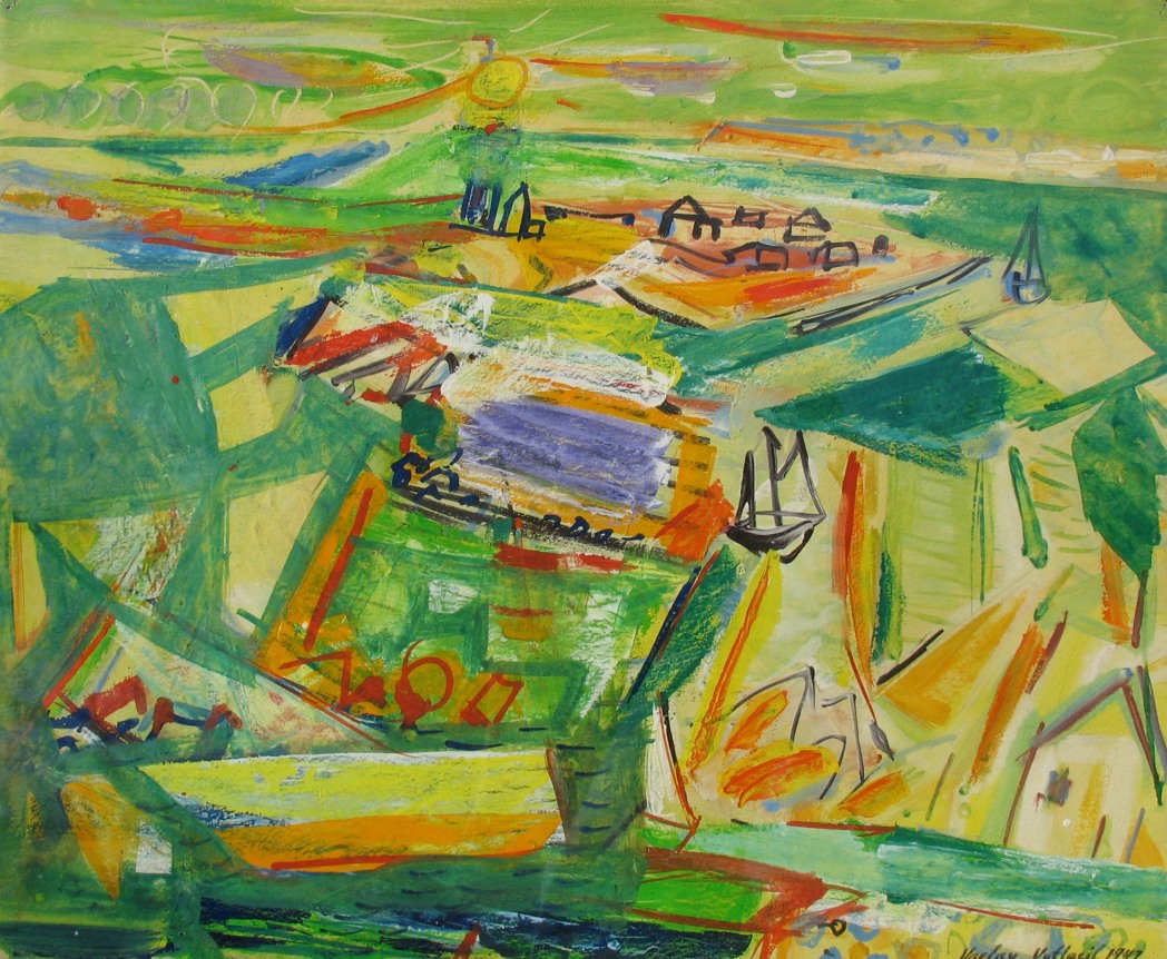 Image of sold Vaclav Vytlacil abstract landscape painting of Martha's Vineyard.