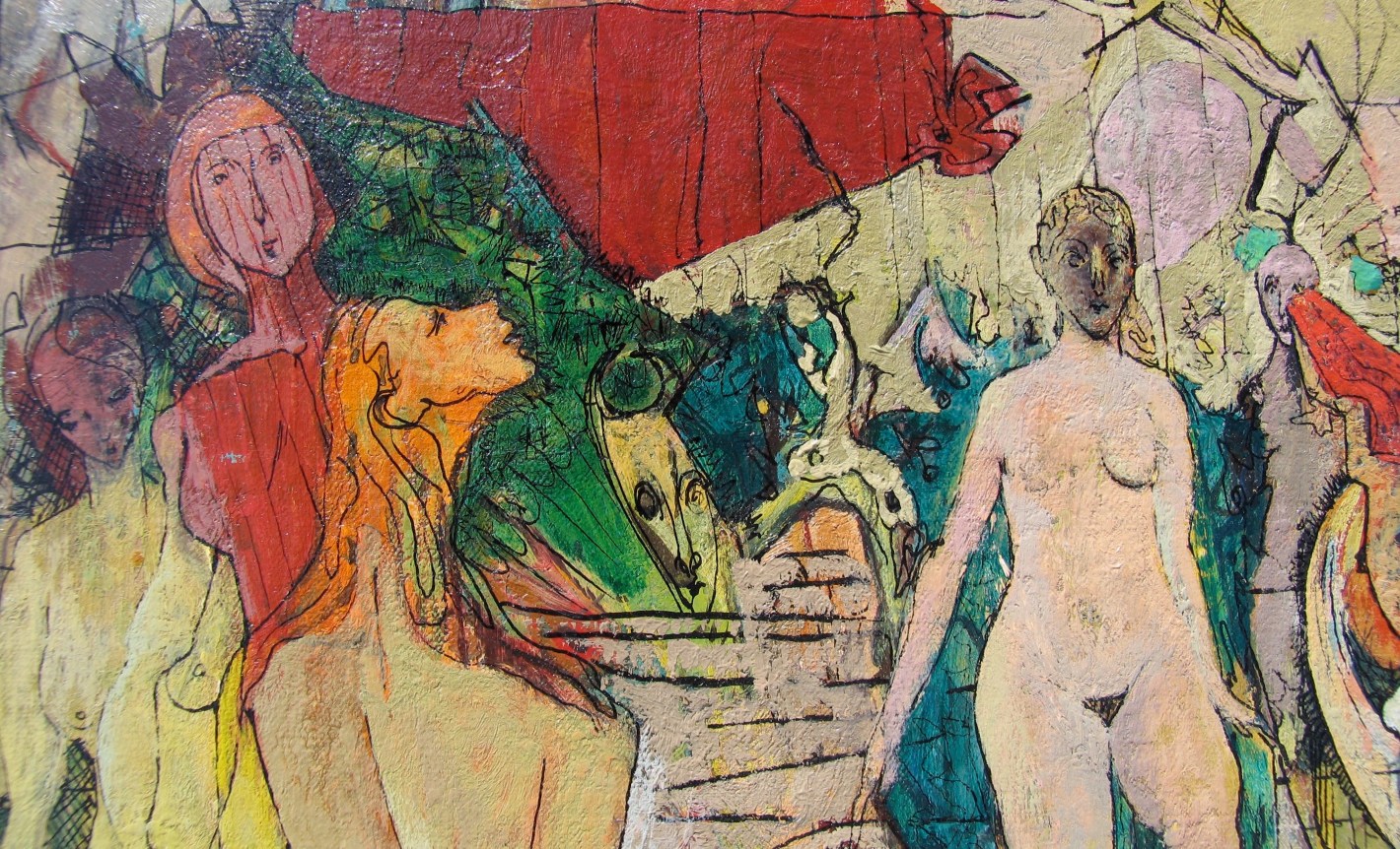 Detail of Ancient Revel by Wesley Lea.