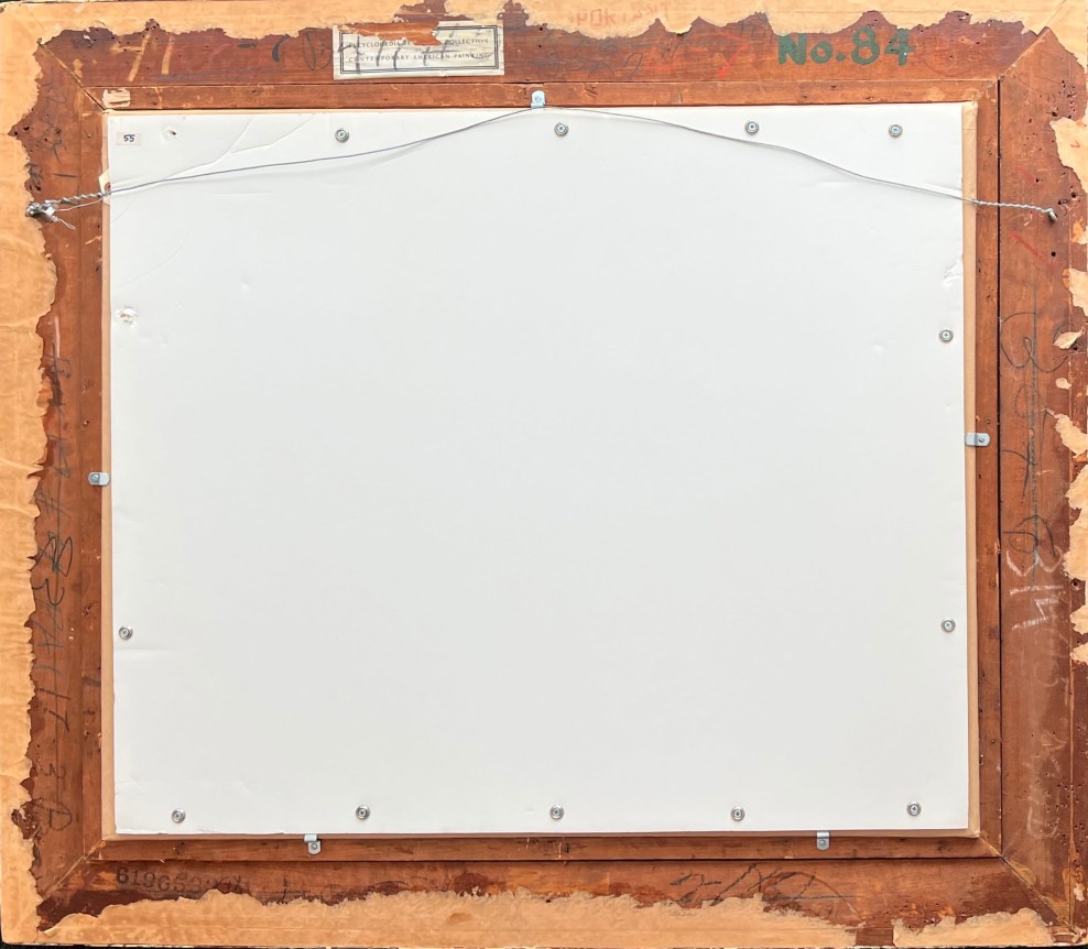 Image of verso on William C. Palmer's painting &quot;Fish Story&quot;.