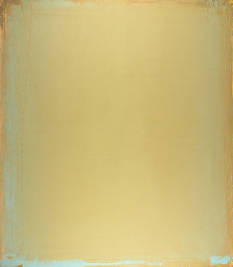 Image of untitled 1971 acrylic painting from David Diao's squeegee series.