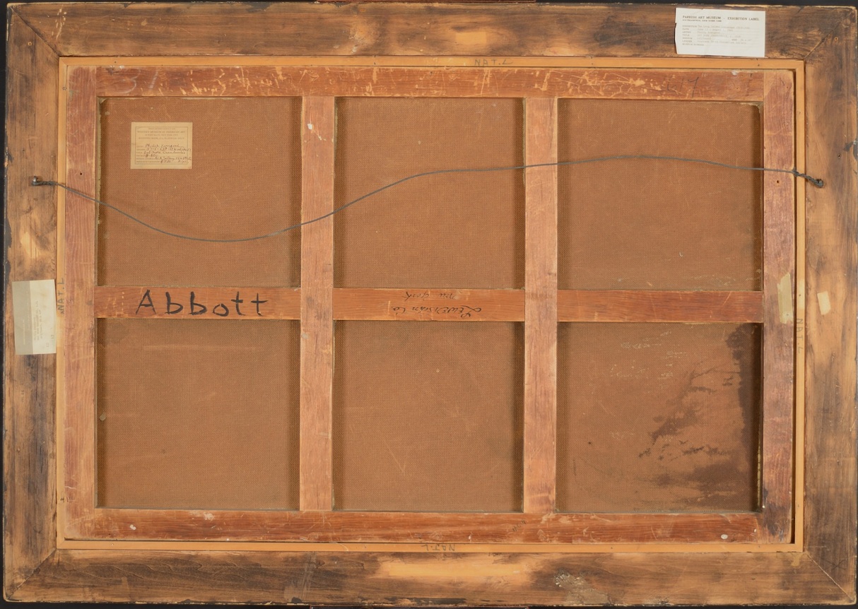 Overall verso image of "Eat More Cranberries" painting by Philip Evergood.