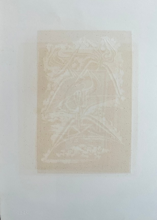 Image of verso on untitled (016) abstraction by Hans Burkhardt.