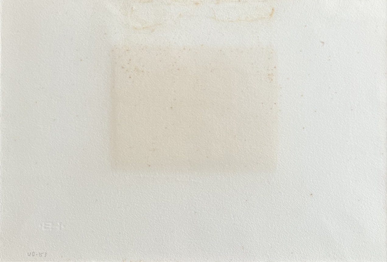 Image of verso of untitled (025) 1974 abstract lithograph by Hans Burkhardt.