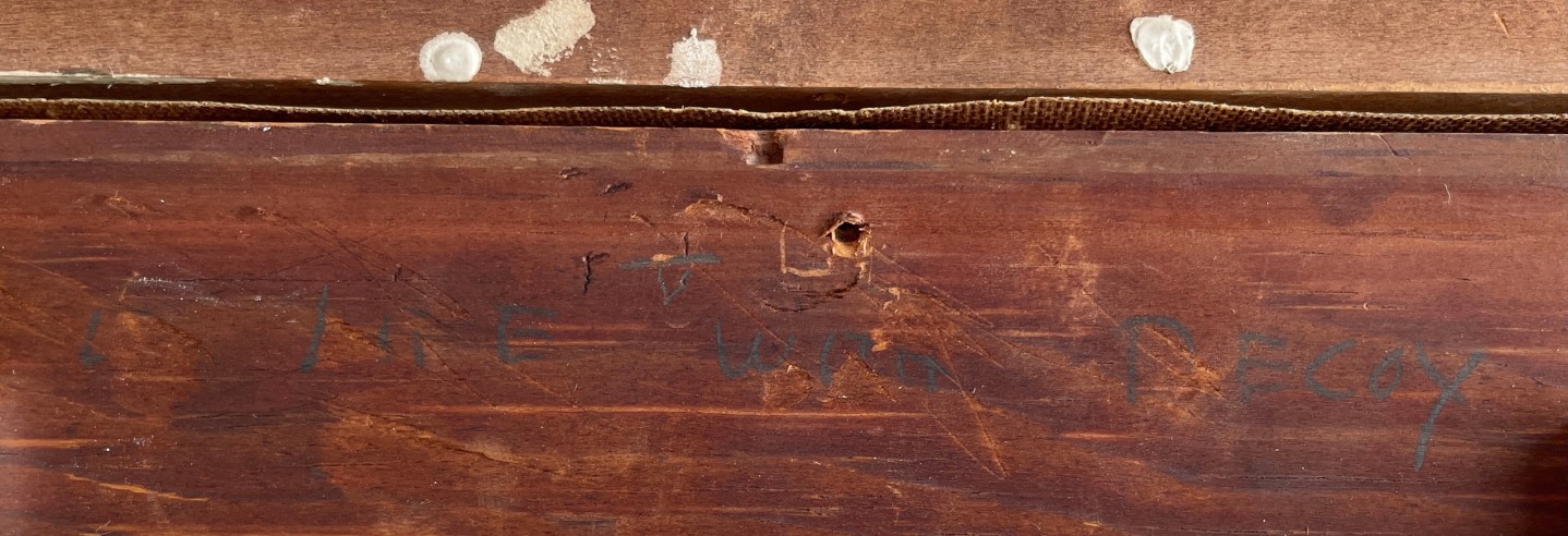 Titled verso "The Wood Decoy" by Paul Sample.