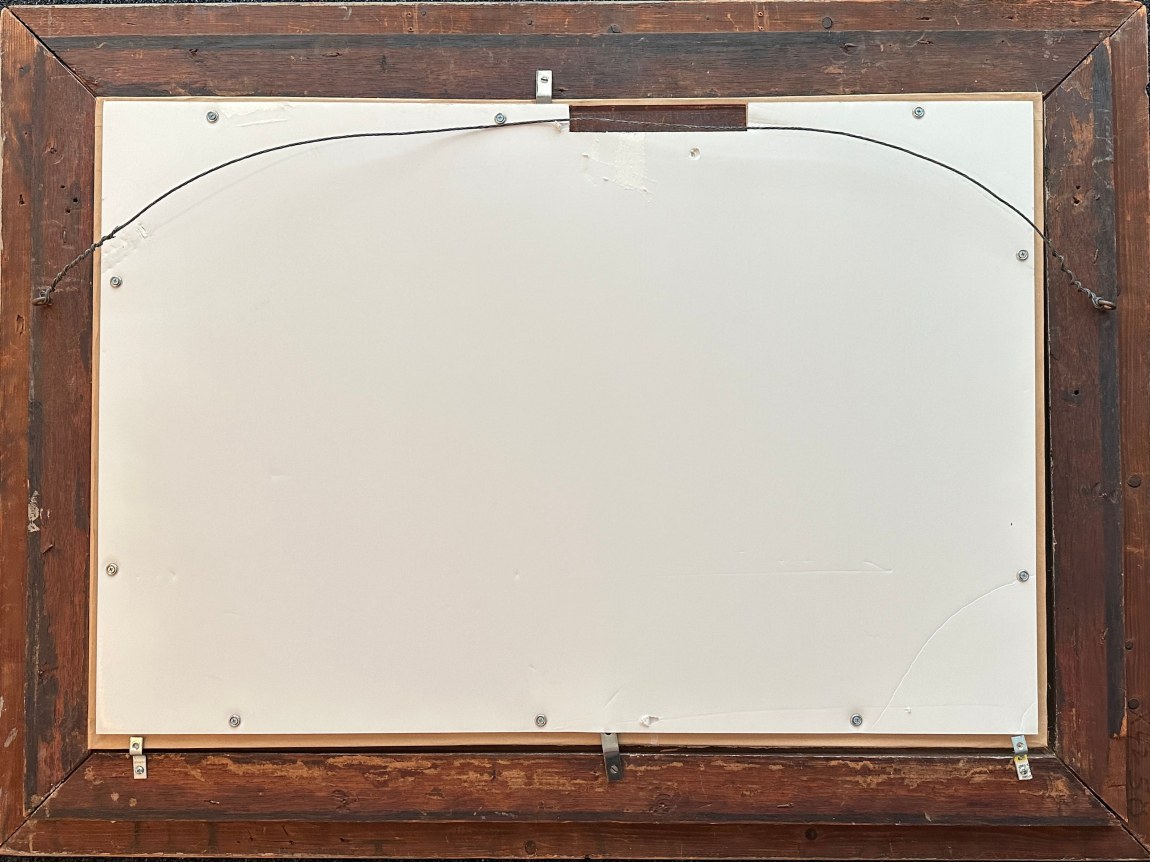 Image of verso on the Happy Farmer painting by Gregorio Prestopino.