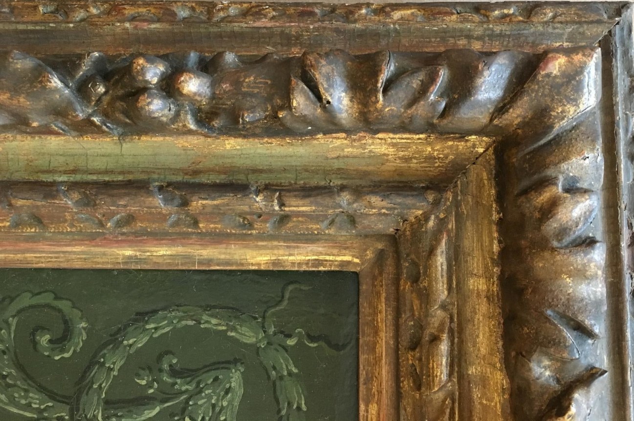 Frame close-up of painting of Ganymede.