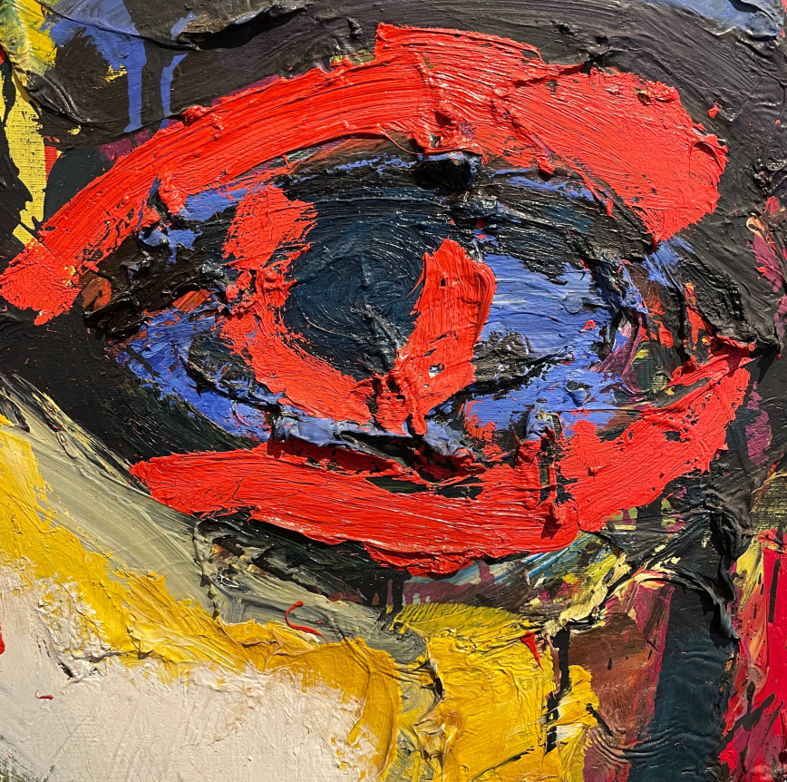 Close up 1 of 125th Street Subway painting.