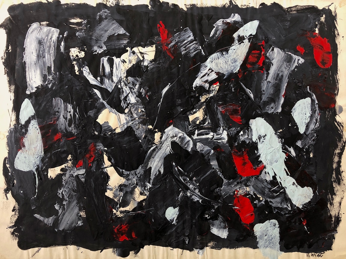 Untitled 065 mixed media painting by John Von Wicht.