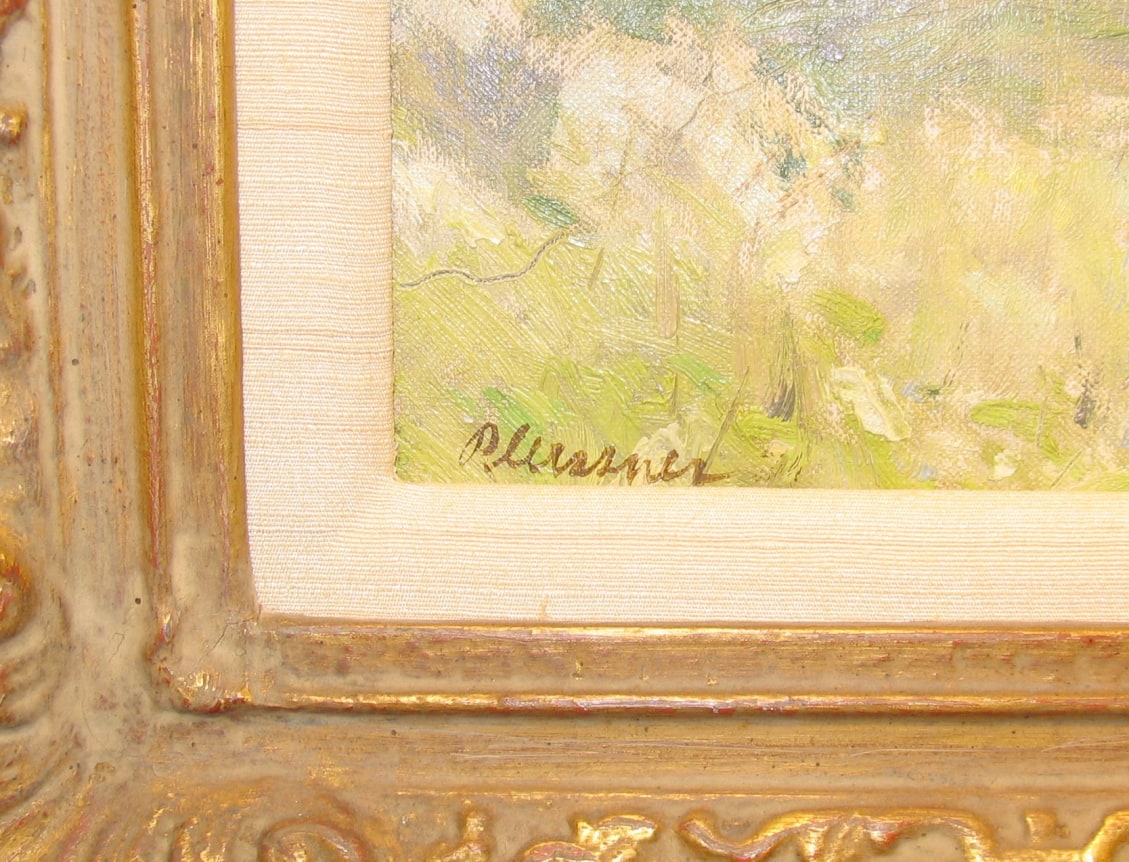 Signature Red House, Rindge, NH by Ogden Pleissner.