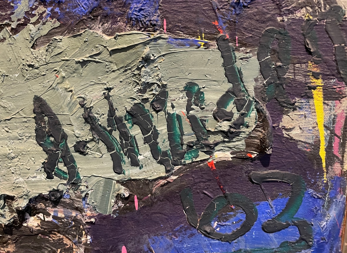 Signature on 125th Street Subway painting.