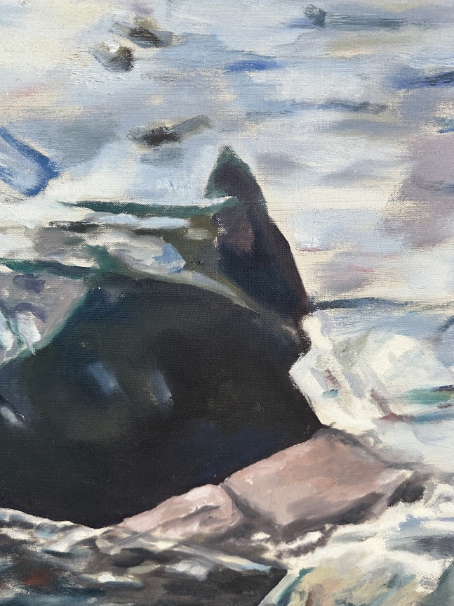 Image detail of 1963 Wind, Ocean, Sun oil painting by Balcomb Greene.
