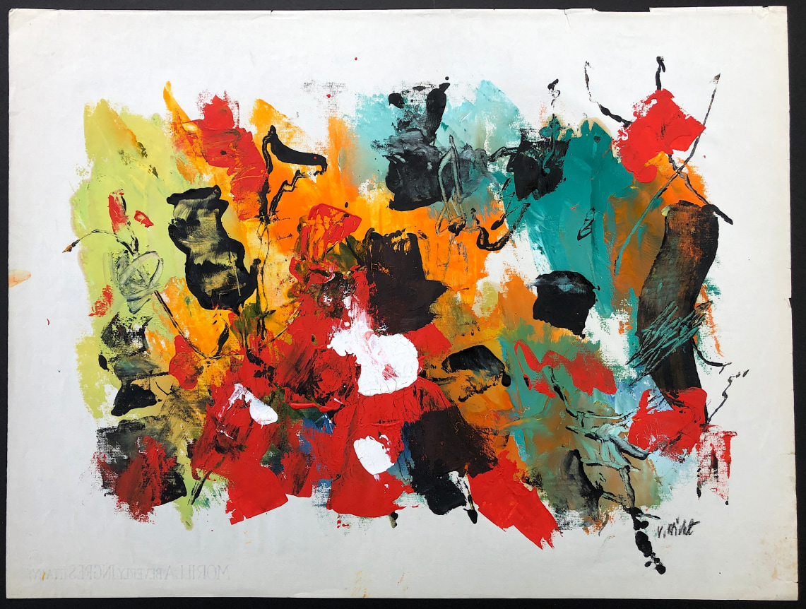 Image of full sheet of untitled #052 abstract painting by John Von Wicht.