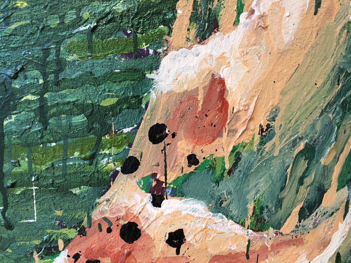 Detail of &quot;Tiger Falls&quot; by Robert Zakanitch.