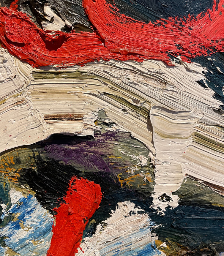 Close-up 2 of 125th Street Subway painting.