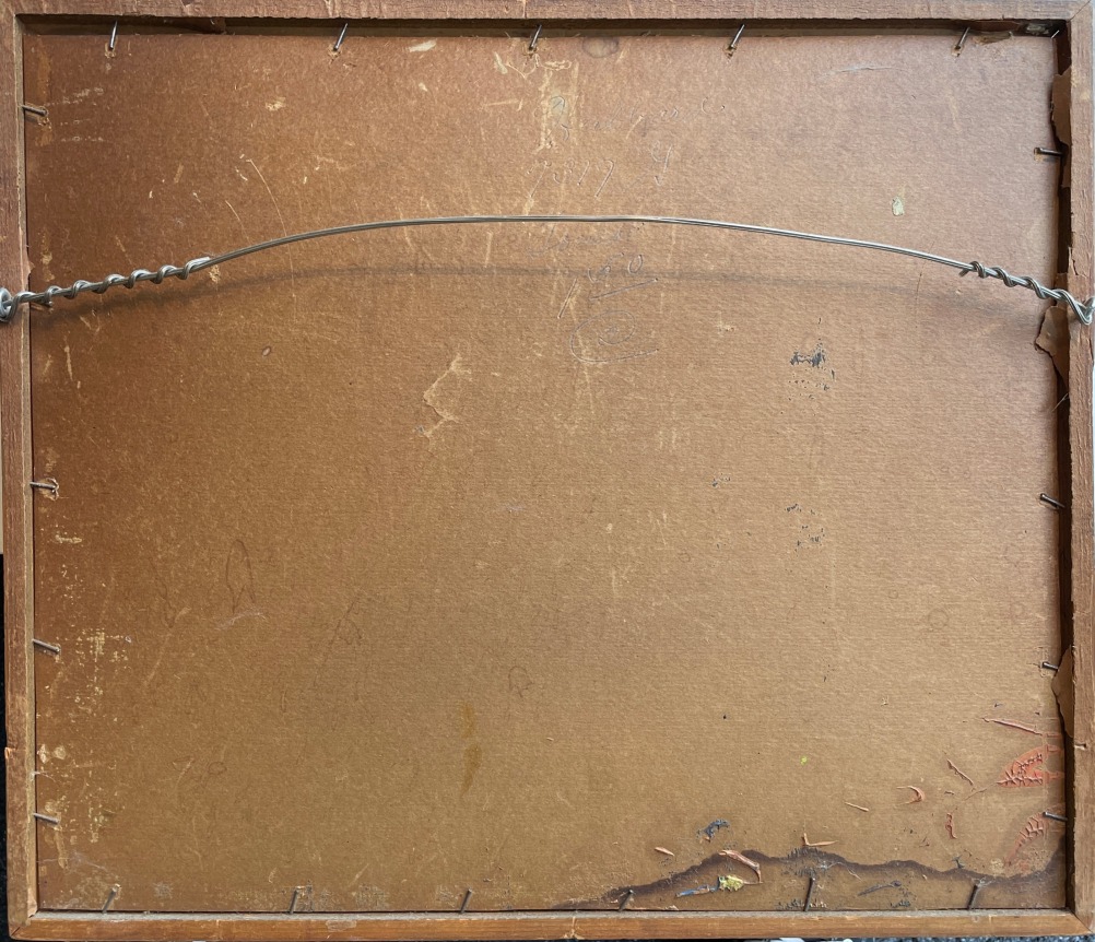 Image of verso on Fall Landscape painting by Vaclav Vytlacil.