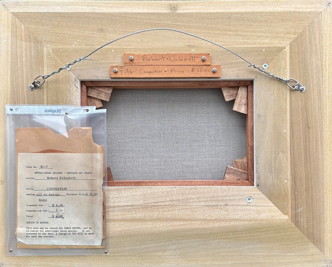 Image of recto of abstract painting entitled Composition by Robert Colescott.