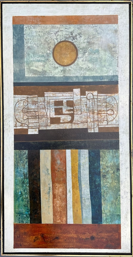 Image of frame on Series 67 No. 4 abstract oil painting by Jack Wolsky.