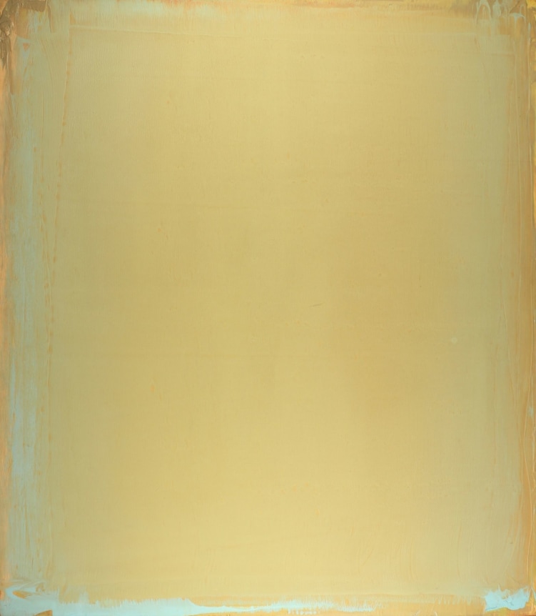 Image of untitled acrylic painting by David Diao from his squeegee series .