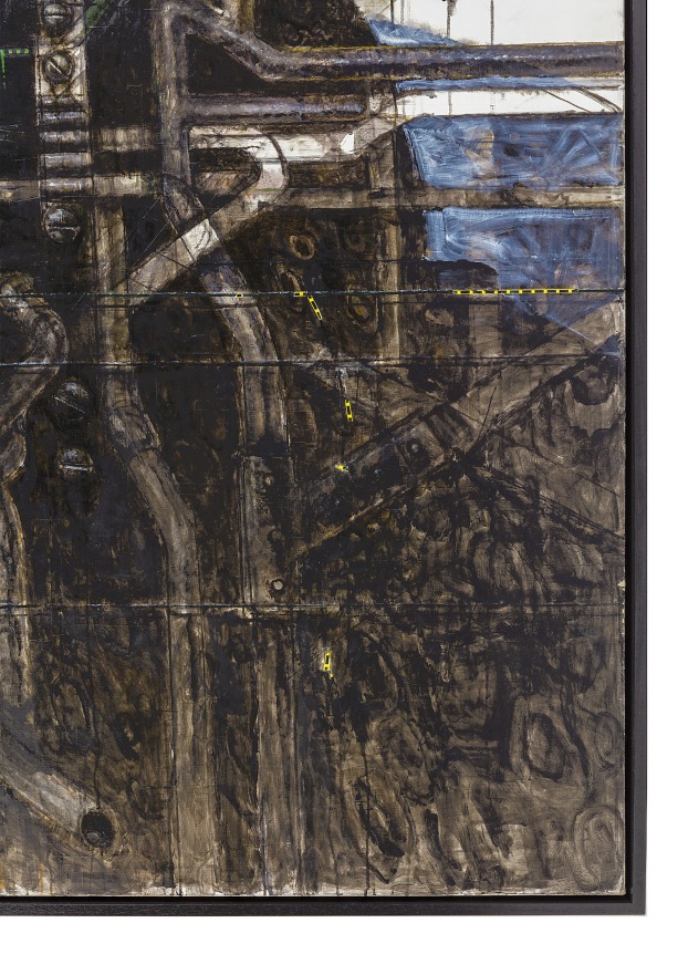 Nick de Angelis "Untitled" Oil on Canvas Painting, Close Up 2