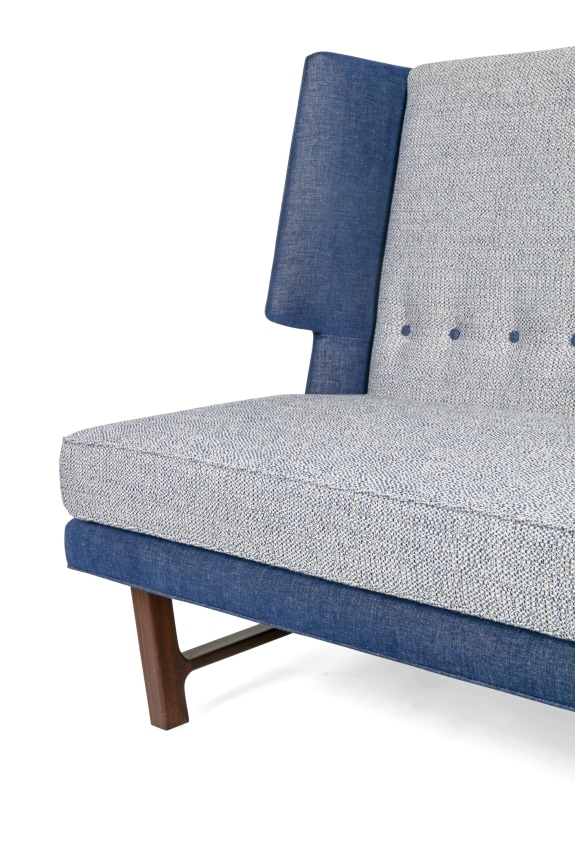 Wing Settee in the Manner of Dunbar by Lost City Arts, Cropped View of Side